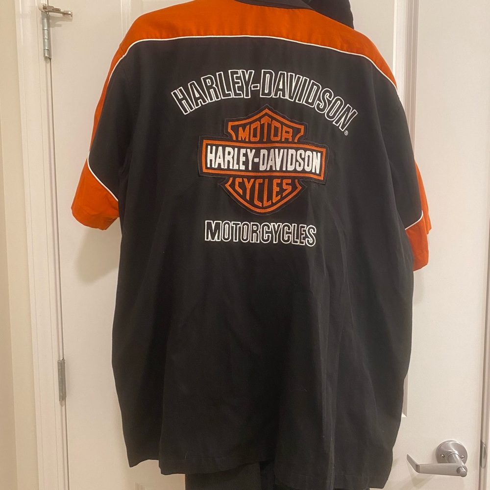 Harley Davidson Embroidered Button Up